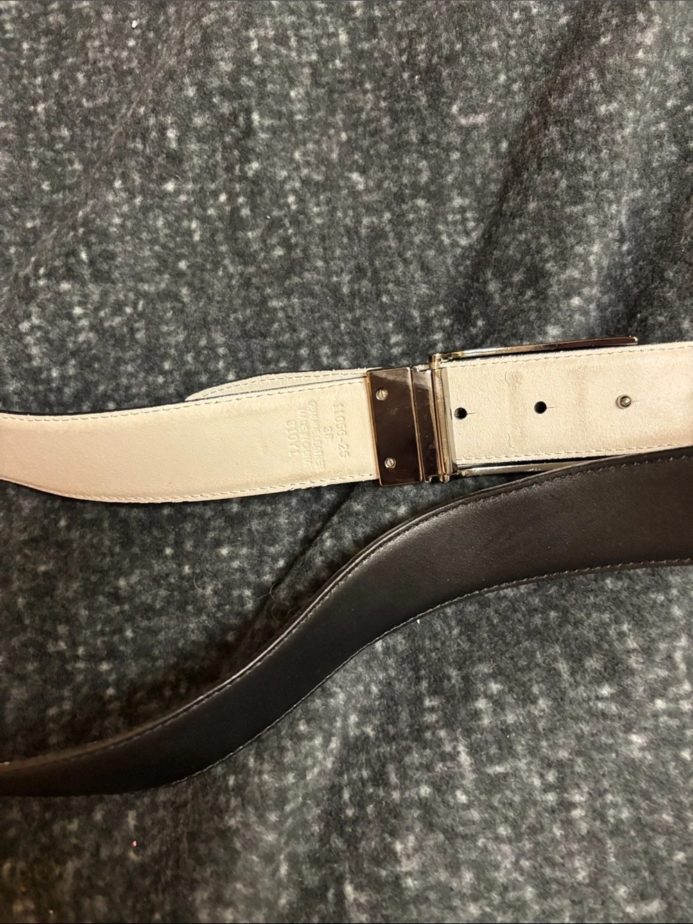 Nike Men’s Leather Black Logo Buckle Belt Sz 38